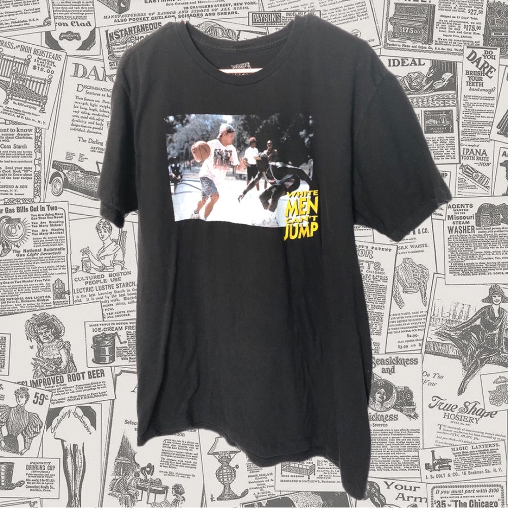 White Men Can’t Jump, Black Graphic Tee, Size XL